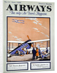 Loading a biplane with passengers and luggage at Croydon Aerodrome, London by Unknown