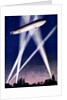 Zeppelin airship caught in searchlights during a bombing raid over England, 1916 by Unknown