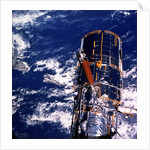 Hubble Space Telescope above the Earth by Unknown
