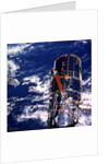 Hubble Space Telescope above the Earth by Unknown