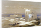 Sandstone Temple of Edfu, dedicated to the falcon-headed god Horus, Egypt, 1838 by Louis Haghe