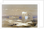 Sandstone Temple of Edfu, dedicated to the falcon-headed god Horus, Egypt, 1838 by Louis Haghe