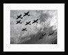Hawker Hurricanes flying in formation, Battle of Britain, World War II, 1940 by Unknown