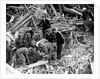 Rescue workers releasing a man from a bomb damaged building, World War II, 1940 by Unknown