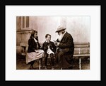 Leo Tolstoy, Russian writer, philosopher and mystic, telling his grandchildren a story, c1890-1910 by Unknown