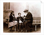 Leo Tolstoy, Russian writer, philosopher and mystic, telling his grandchildren a story, c1890-1910 by Unknown