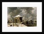 Presumed view of an Amsterdam gate in winter, 1622 by Abrahamsz Beerstraten