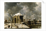 Presumed view of an Amsterdam gate in winter, 1622 by Abrahamsz Beerstraten