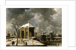 Presumed view of an Amsterdam gate in winter, 1622 by Abrahamsz Beerstraten