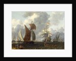 A Battle Offshore, 17th century by Abraham Storck