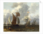 A Battle Offshore, 17th century by Abraham Storck