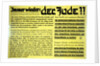 Yet again: the Jew!! German anti-semitic propaganda leaflet by Unknown