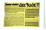 Yet again: the Jew!! German anti-semitic propaganda leaflet by Unknown