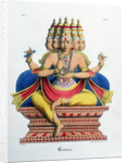 Brahma, first god of the Hindu trinity (trimurti), and creator of the universe, c19th century by A Geringer