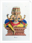 Brahma, first god of the Hindu trinity (trimurti), and creator of the universe, c19th century by A Geringer