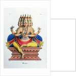 Brahma, first god of the Hindu trinity (trimurti), and creator of the universe, c19th century by A Geringer