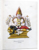 Vishnu, one of the gods of the Hindu trinity (trimurti), c19th century by A Geringer