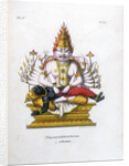 Vishnu, one of the gods of the Hindu trinity (trimurti), c19th century by A Geringer