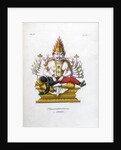 Vishnu, one of the gods of the Hindu trinity (trimurti), c19th century by A Geringer