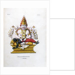 Vishnu, one of the gods of the Hindu trinity (trimurti), c19th century by A Geringer