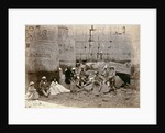 Group photograph in the Hall of Columns, Karnak, Egypt, 1862 by Francis Bedford
