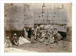 Group photograph in the Hall of Columns, Karnak, Egypt, 1862 by Francis Bedford