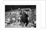 Commander Evans observing an Occulation of Jupiter, Antarctica, 1910-1912 by Herbert Ponting