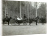 Tsar Nicholas II of Russia with his family in the park of Tsarskoye Selo, Russia, 1900s. by K von Hahn