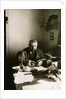 Alexander Kuprin, Russian author, at his desk, Gatchina, Russia, early 20th century. by Karl Karlovich Bulla