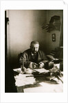Alexander Kuprin, Russian author, at his desk, Gatchina, Russia, early 20th century. by Karl Karlovich Bulla