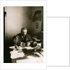 Alexander Kuprin, Russian author, at his desk, Gatchina, Russia, early 20th century. by Karl Karlovich Bulla