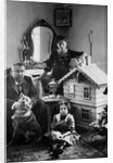 Russian author Alexander Kuprin at home with his family, Gatchina, Russia, early 20th century by Unknown