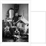 Russian author Alexander Kuprin at home with his family, Gatchina, Russia, early 20th century by Unknown