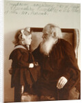 Russian author Leo Tolstoy with his granddaughter Tatiana, Yasnaya Polyana, Russia, c1910. by Vladimir Grigorievich Chertkov
