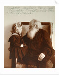 Russian author Leo Tolstoy with his granddaughter Tatiana, Yasnaya Polyana, Russia, c1910. by Vladimir Grigorievich Chertkov