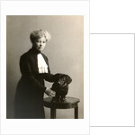 Alexandra Beketova-Blok, Russian author and translator, with her pet dog, early 19th century by Karl August Fischer
