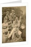 Russian author Leo Tolstoy with his family, Yasnaya Polyana, Russia, late 19th century(?). by Semyon Abamalek-Lazarev