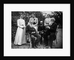 Russian author Leo Tolstoy with visitors, Yasnaya Polyana, Russia, late 19th or early 20th century by Unknown