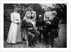 Russian author Leo Tolstoy with visitors, Yasnaya Polyana, Russia, late 19th or early 20th century by Unknown