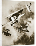 Dogfight between British and German aircraft, World War I, c1916-c1918 by Unknown