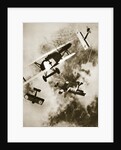 Dogfight between British and German aircraft, World War I, c1916-c1918 by Unknown