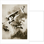 Dogfight between British and German aircraft, World War I, c1916-c1918 by Unknown