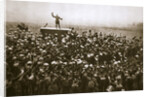 Colonel and men of the 9th East Surrey Regiment cheering the King, France, 12 November, 1918 by Unknown