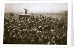 Colonel and men of the 9th East Surrey Regiment cheering the King, France, 12 November, 1918 by Unknown