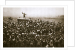 Colonel and men of the 9th East Surrey Regiment cheering the King, France, 12 November, 1918 by Unknown