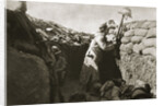 A Royal Irish Fusilier teases a Turkish sniper, Gallipoli, Turkey, World War I, c1915-c1916 by Unknown