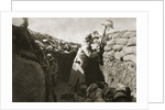 A Royal Irish Fusilier teases a Turkish sniper, Gallipoli, Turkey, World War I, c1915-c1916 by Unknown