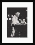 Mark Twain, American author, playing pool by Unknown
