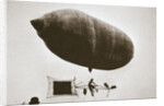 Sky cycle below a balloon, early 1900s by Unknown