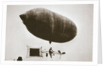 Sky cycle below a balloon, early 1900s by Unknown